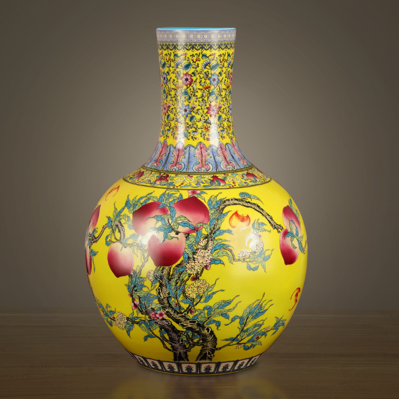 Jingdezhen ceramic antique hand - made vases furnishing articles sitting room flower arranging new Chinese style household adornment porcelain arts and crafts