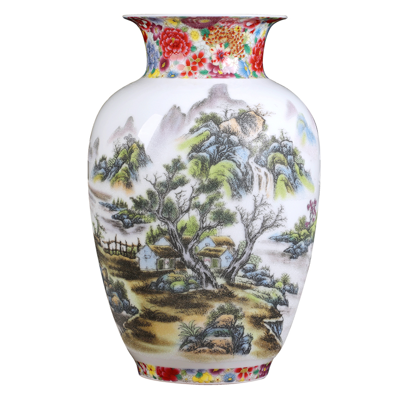 Jingdezhen ceramic vase furnishing articles sitting room flower arranging home TV ark adornment large antique Chinese porcelain