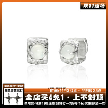 1STXULIE original earrings niche design new Chinese national tide style white agate earrings Y2k new earrings for women
