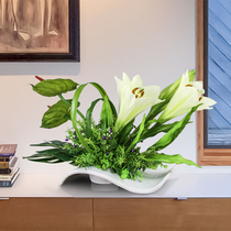 Fake flower simulation flower living room bedroom coffee table decoration simple small fresh dining table lily art new house decoration ornaments