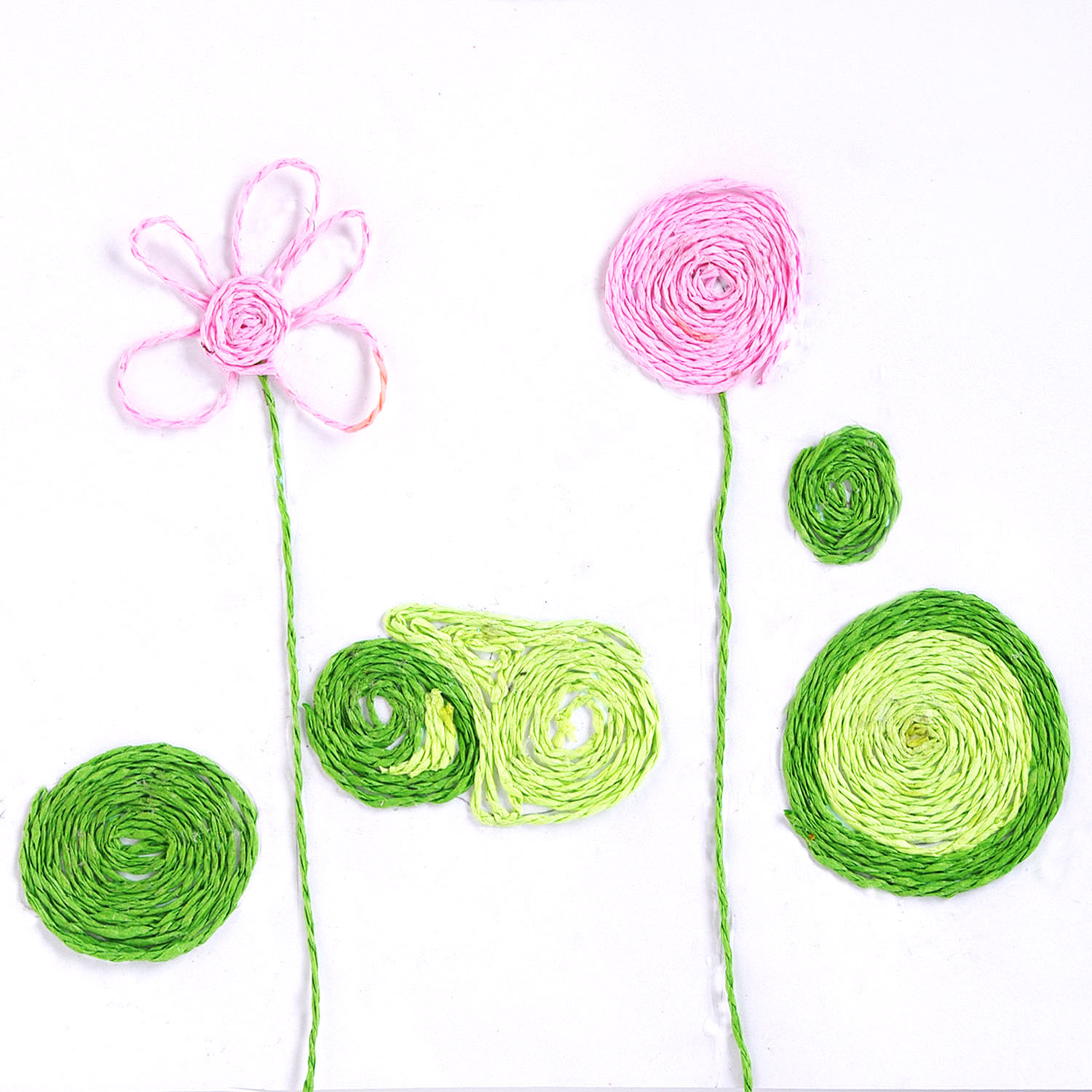 50米彩色双股纸绳子纸绳画编织粘贴材料幼儿园儿童美劳课手工diy