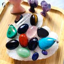 Lingshi about seven colors stone natural amethyst 7 obsidian yoga Green East Mausoleum chakra meditation stone chakra