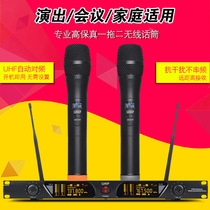 Soundferry wireless microphone One drag second microphone KTV stage performance Handheld with collar clip microphone