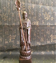 Vietnam agarwood carving Ksitiang Buddha statue ornaments solid wood carving Bodhisattva decoration home living room wooden crafts