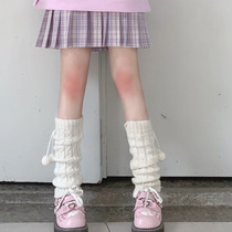 jk uniform daily system lolita sweet soft girl Japanese girl fur ball pile socks lolita knee socks