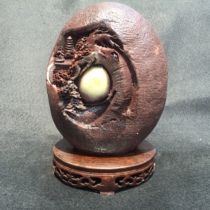 Qingtian Xianyu Stone Sculpture Co. Ltd Boutique Qingtian Stone Sculpture Pendulum Piece Zhou Village Dragon Egg Stone