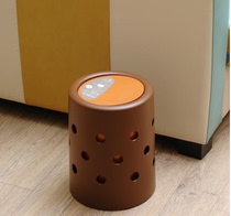 Japan imported living room creative trash can office bedroom home covered trash can double-layer green paper basket