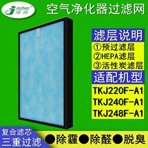 Adapted TCL air TKJ220F TKJ220F 248F 240F-A1 240F-A1 240F-A1 filter HEPA activated carbon composite