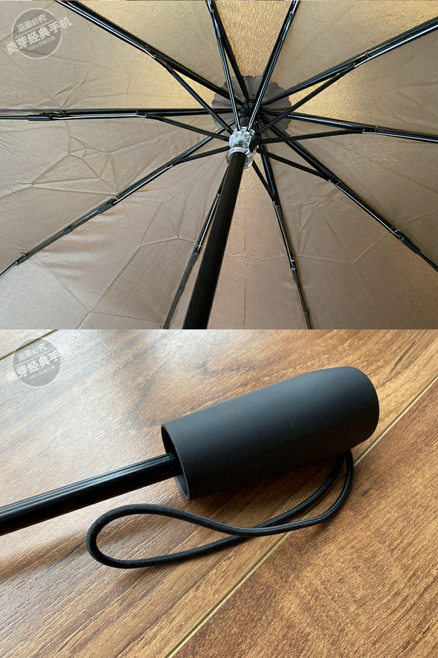 华为礼品商务晴雨伞两用遮阳伞大号棕色双人太阳伞手动折叠伞包邮