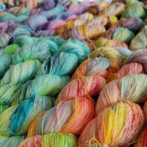 Hand dyed irregular gradient lace Crochet line Pure cotton lace line