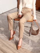 LOSTSOULS JAPANESE BLACK CASUAL PANTS STRAIGHT Tubes Trousers Turnip Pants High Waist Loose Slim Fit Pants Woman