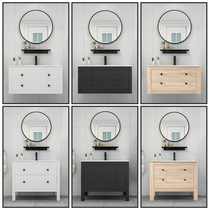 Nordic Bath Cabinet ceramic integrated face basin washbasin Wash Basin Cabinet Combined Toilet Wash table Handwashing table Floor
