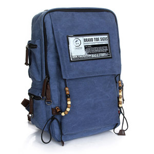 多功能潮男立体双肩包帆布书包