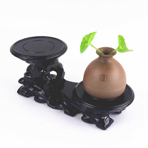 Red Wood Handicraft Jade Wood Carved Chided Stone Purple Sand Pot Base Swing Piece High And Low Teapot Solid Wood Potted Base Wood Tot