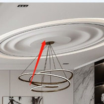 Eurostyle Jane plaster Living room ceiling styled arched circular headlights disc Decorative Lines Background Wall