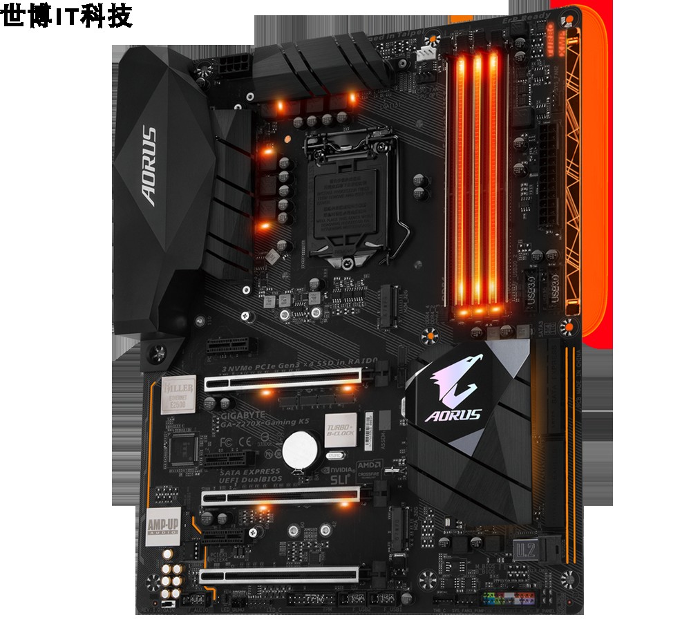 全新!技嘉aorus z270x-gaming k5傲睿士超频主板 配i7 7700k