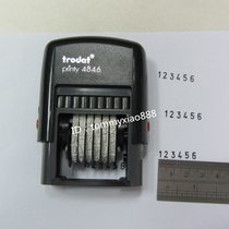 Trodat Zhuoda Flip Seal 4846 Digital Chapter Word High 4mm6 Digital Back Ink Printing Number Chapter with Oil