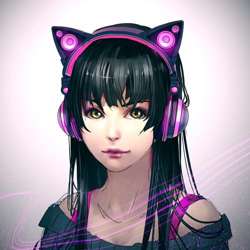 brookstone 146693二次元猫耳耳机无线蓝牙头戴式耳机双十一