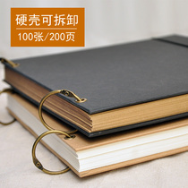 Looleaf sketchbook detachable drawing book blank A4 sketchbook Kraft paper hand drawn retro drawing adult