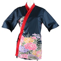 New flower cloth Blue Bottom Japan-ROK sushi cuisine Japanese style chefs clothing uniform with very flat work clothes