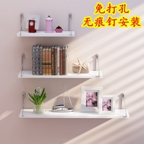 Wall shelf simple modern shelf living room wall hanging creative wall partition bedroom bookshelf free of holes