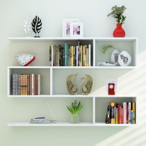 Wall shelf wall hanging childrens wall bookshelf hanging wall cabinet simple modern living room wine rack creative grid