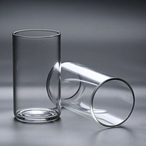 Export Japan lead-free heat-resistant glass milk cup anti-explosion high-grade round straight tube transparent water cup green tea cup