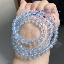 Through Body Natural Sea Blue Treasure Three Circles Bracelet Crystal Ice Overt Sea Blue Moisturizing Price