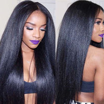 Lace Front Wigs Yaki Straight synthetic hair wig front lace wig