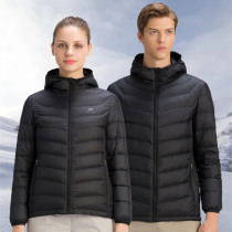 Explore womens anti-season down jacket Mens outdoor light water repellent ultra-light warm jacket Autumn and winter sports hooded top