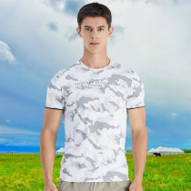 Exploration T-Shirt Mens Summer Short Sleeve Round Collar Breathable Comfort Speed Dry Outdoor Sports Running Casual Blouse Cotton Polyester