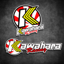 Motorcycle stickers modified Kawahara Racing brand decals waterproof reflective decorative stickers scratch cover stickers