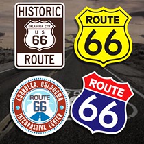Highway 66 Harley Vintage Motorcycle Modified Car Stickers Car Stickers Scratch Stickers Waterproof Reflective decals