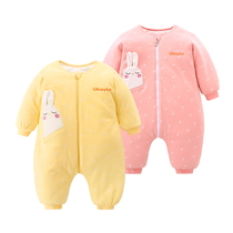 Baby jumpsuit autumn and winter womens baby winter clothes warm clothes Ha clothes baby thick clothes out of the clothes