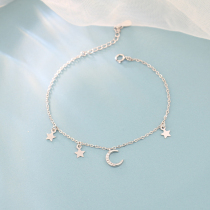 Flash Diamond Star Moon Bracelet Female Japanese and Korean Simple Personality Creative Star Tassel Pendant Sen Girlfriend Gift
