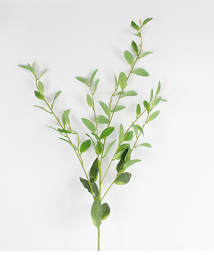 长枝仿真冬青叶枝条装饰树枝绿植物叶子文艺婚庆花艺插花配草塑料