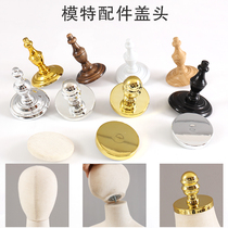 Model head cover clothing store for men and women children Gold Silver flat cover dummy head top model props accessories