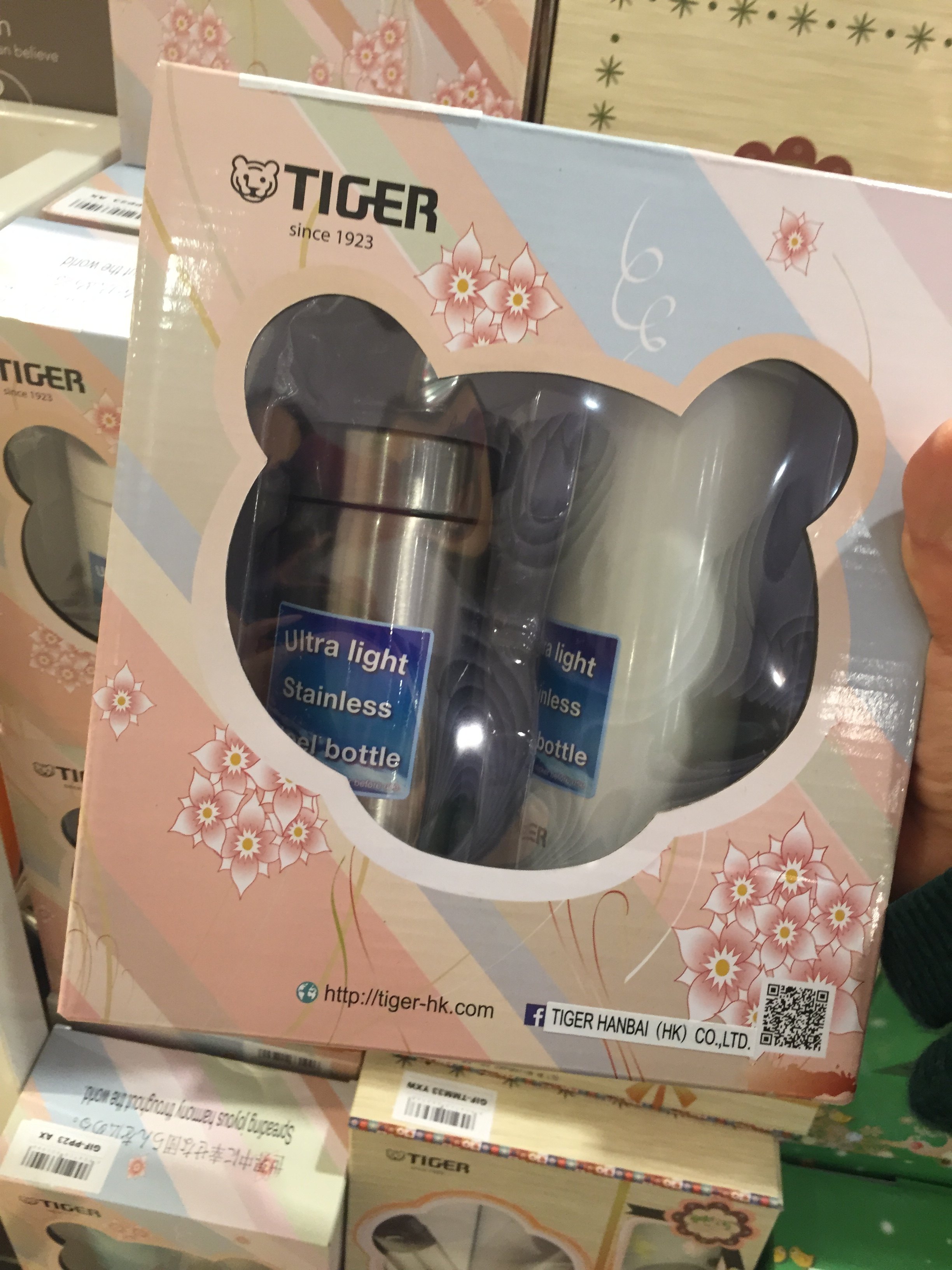 香港代购日本虎牌tiger真空保温杯礼盒直身杯套装200ml 300ml_7折现价