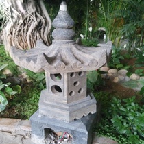 Hexagon blue stone lantern courtyard outdoor lawn villa hotel floor ornaments