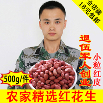 New product in 2020 Northeast Red Skin peanut Raw peanut Farm peanut kernels Original fresh 500g