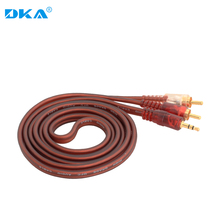 Audio cable one minute two 3 5mm to double Lotus connection cable computer TV mobile phone speaker double 6 5mm to 3 5