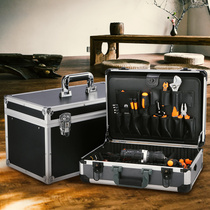Household aluminum alloy toolbox Hardware Portable multi-function storage box Maintenance tools Large box Industrial grade