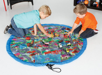 w5797 Strong goods ToyTainer with road map spectrum game mat Toy storage box Doll storage bag