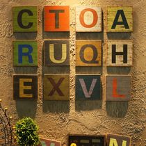 American country vintage old creative digital wall clothing shop clothes and hats home room wall letter decoration