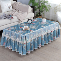 European tablecloth lace rectangular living room household dust mat TV cabinet cover cloth all-inclusive coffee table cloth cover