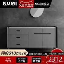 KUMI Italian minimalist dining side cabinet Marble surface modern simple small household storage cabinet Light luxury furniture