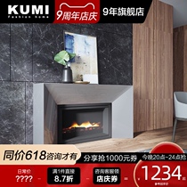kumi entrance table Modern simple simulation fire fireplace cabinet Entrance end view table Foyer corridor entrance table