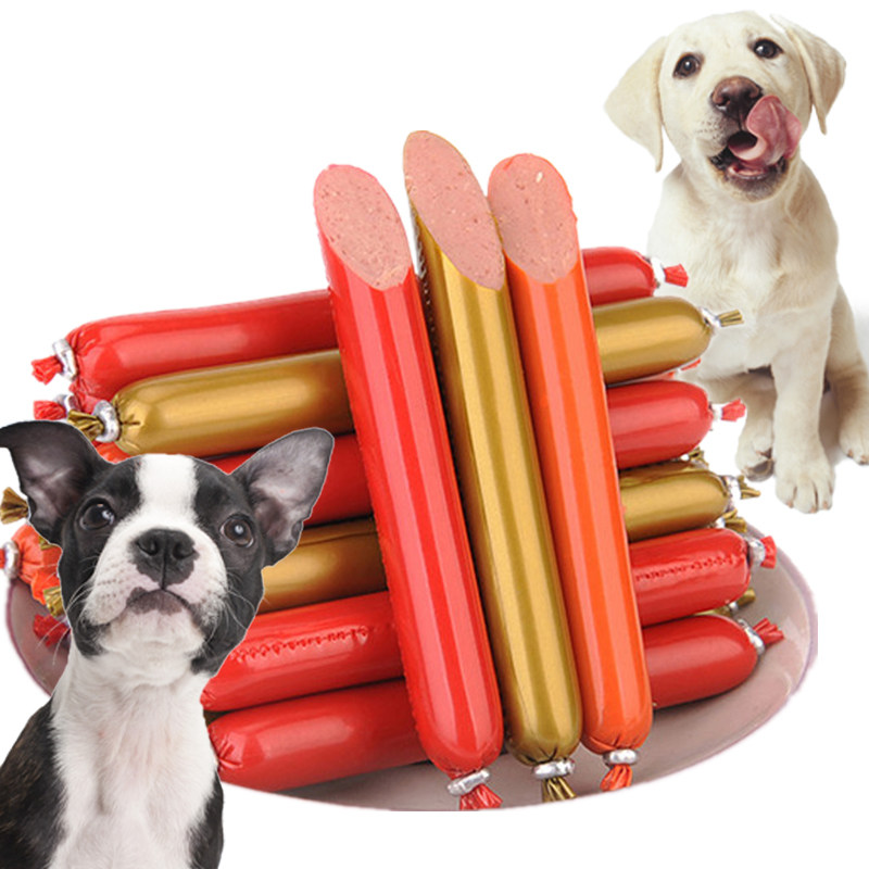 宠物狗香肠60支泰迪金毛萨摩耶贵宾训练幼犬火腿肠补钙狗零食包邮