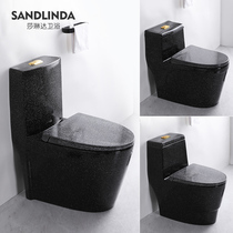 Shalinda Creative Black Snowflake Glaze Water Toilet Toilet Home Toilet Personality Color Toilet