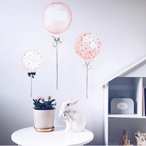 INS Nordic Wind Kids House Decoration Cartoon Balloon Wall Patch Crib Head Stickup Pvc Wallpaper Photo Props